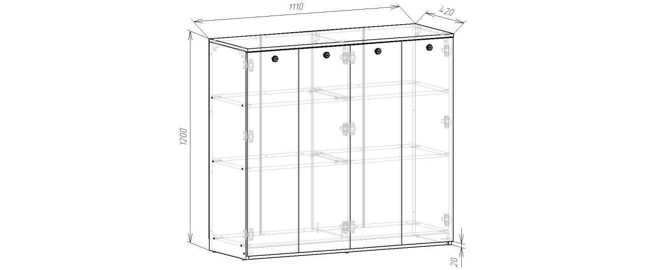Комод 120х111х42 см KOD- КМ-7
