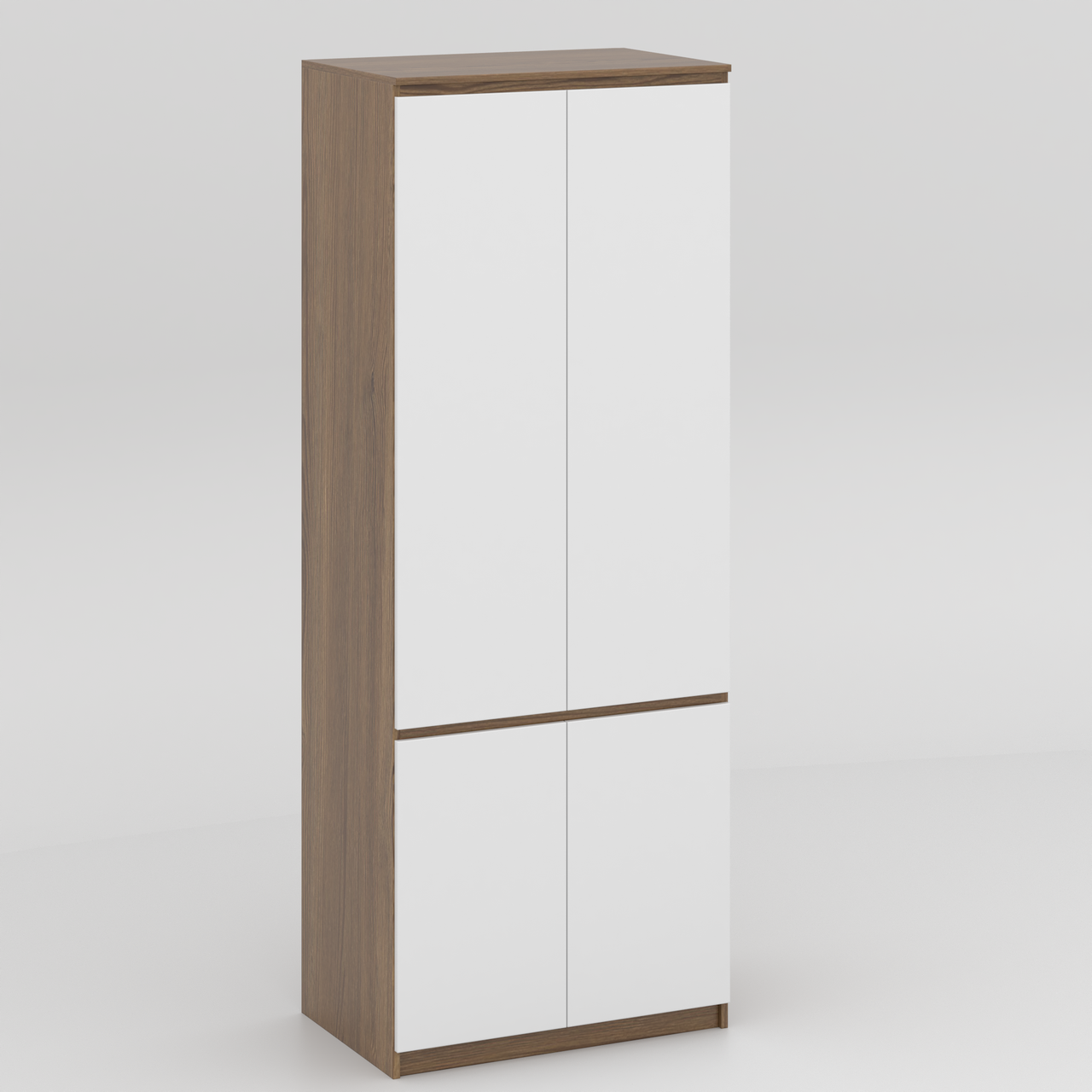 Шкаф Стиль-80 (6 полок) 211х80х52 cм KOD- ШК-80 стиль полки (белый фасад)