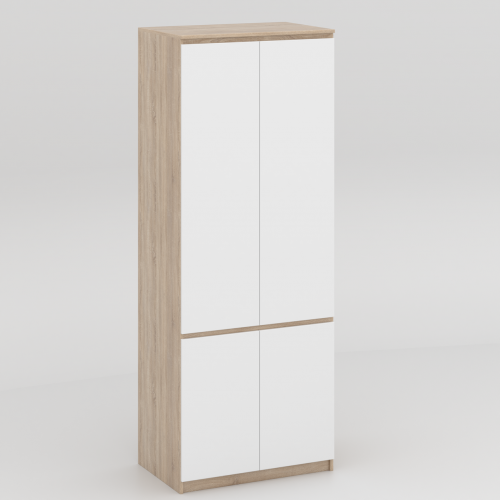 Шкаф Стиль-80 (6 полок) 211х80х52 cм KOD- ШК-80 стиль полки (белый фасад)