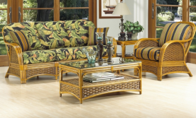 Комплект мебели из натурального ротанга CRU- Пеликан (диван, 2 кресла и кофейный стол) kp5811