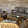 Комплект мебели из натурального ротанга CRU- Пеликан (диван, 2 кресла и кофейный стол) kp5811