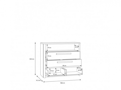 Комод PL- Forte Surfinio SFNK211