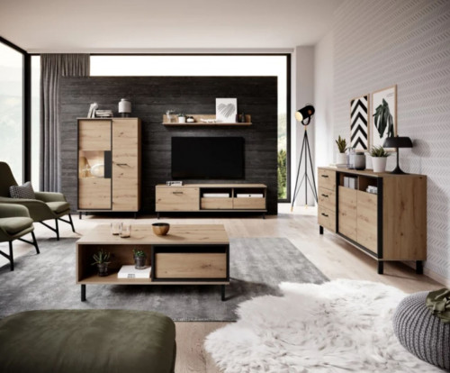 Комод Perfect Home Нест/Nest 2-дверный с 3 ящиками 2D3S/165 Дуб артизан/антрацит
