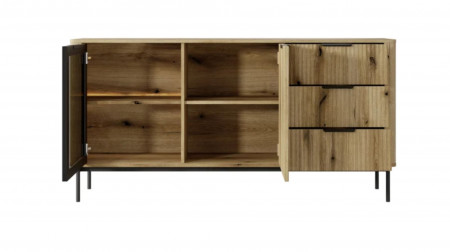 Комод с подсветкой Perfect Home Уилсон / Wilson 2-дверный с 3 ящиками 2D3S/163 Дуб эвок