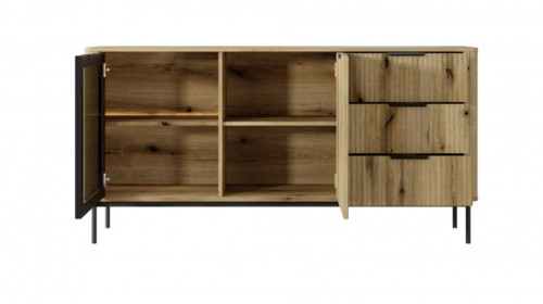 Комод с подсветкой Perfect Home Уилсон / Wilson 2-дверный с 3 ящиками 2D3S/163 Дуб эвок