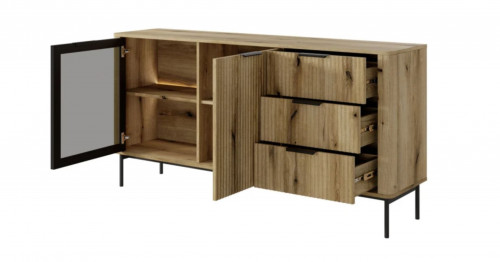 Комод с подсветкой Perfect Home Уилсон / Wilson 2-дверный с 3 ящиками 2D3S/163 Дуб эвок