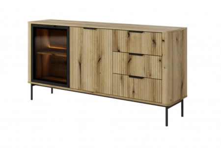 Комод с подсветкой Perfect Home Уилсон / Wilson 2-дверный с 3 ящиками 2D3S/163 Дуб эвок