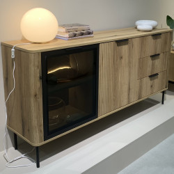 Комод с подсветкой Perfect Home Уилсон / Wilson 2-дверный с 3 ящиками 2D3S/163 Дуб эвок