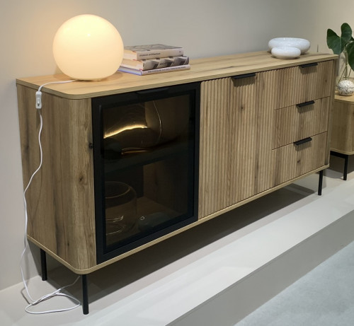Комод с подсветкой Perfect Home Уилсон / Wilson 2-дверный с 3 ящиками 2D3S/163 Дуб эвок