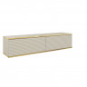Тумба под ТВ навесная Perfect Home Оро / Oro RTV135 MDF 2-дверная Бежевый