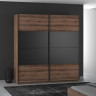 Шкаф-купе 2D Forte BELLEVUE RMRS324E1 Дуб болотный/Дуб черный
