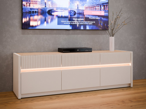 Тумба TV с освещением Forte OAK SQUERE OSQT031B песочный 