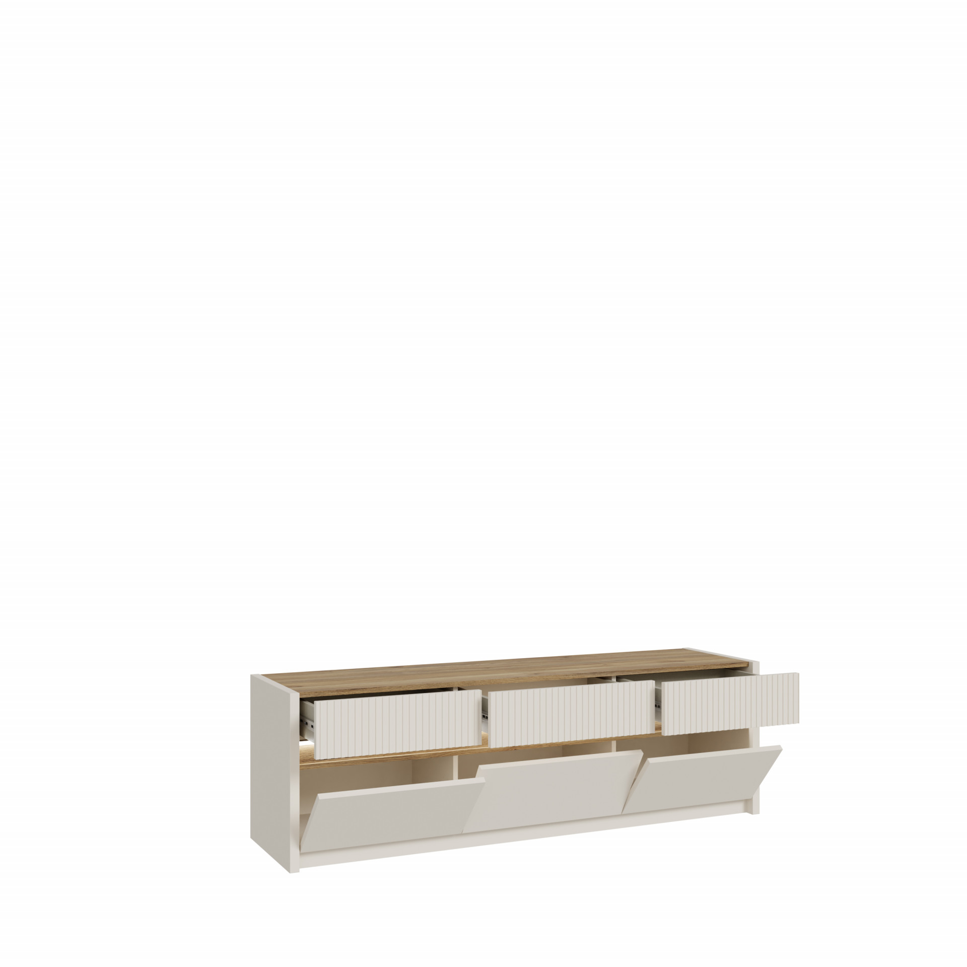Тумба TV с освещением Forte OAK SQUERE OSQT031B песочный 