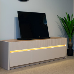 Тумба TV с освещением Forte OAK SQUERE OSQT031B песочный 