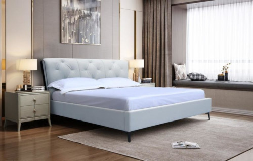 Кровать с подъемным газовым Avn- BIANCA 160 Light Blue