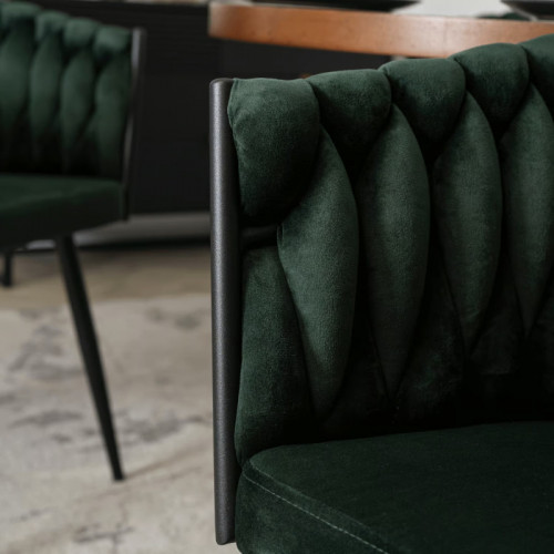 Кресло Ont- ELENA Зеленый велюр