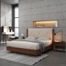 Кровать двуспальная деревянная AWD- Сиена (с мягкой вставкой)