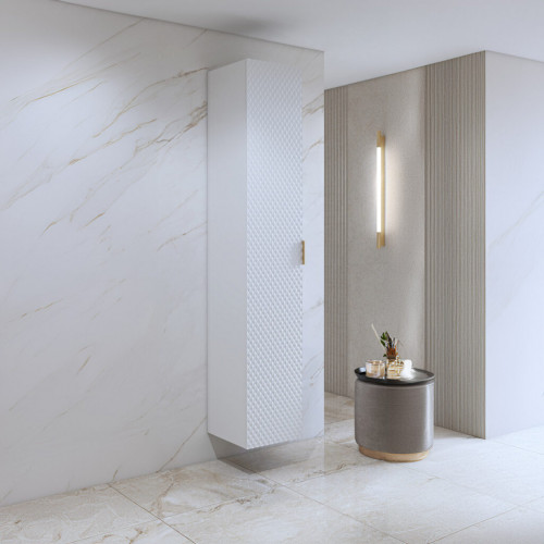 Шкаф настенный на 1 дверь для ванной Helvetia LAURA 3097NM17 (белый)