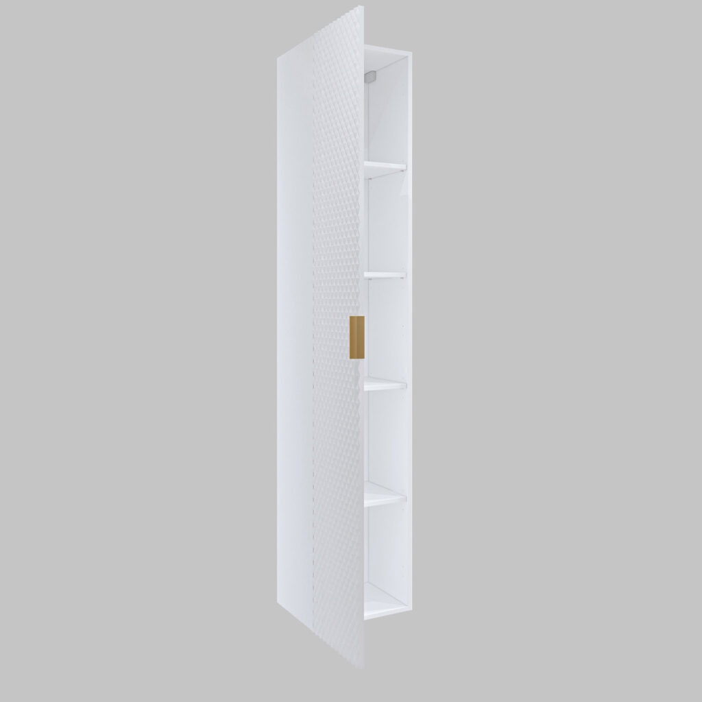 Шкаф настенный на 1 дверь для ванной Helvetia LAURA 3097NM17 (белый)