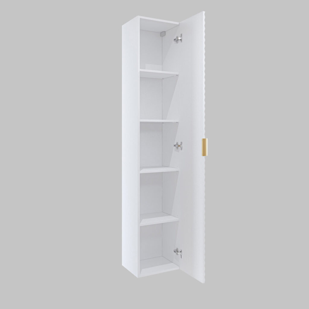 Шкаф настенный на 1 дверь для ванной Helvetia LAURA 3097NM17 (белый)