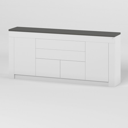 Большой комод LION- Ларри-2 Нимфея альба/Антрацит (LION-041057) 