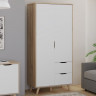 Шкаф на 2 двери и 2 ящика Forte VANKKA VNKS823L (дуб/белый)