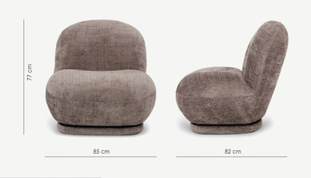 Кресло CRV- Tiny Cream truffle charm поворотное 360°