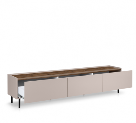 Тумба ТВ MRK- Нео 2,0 м Глянец орех макадамия/ супермат Тоффи   