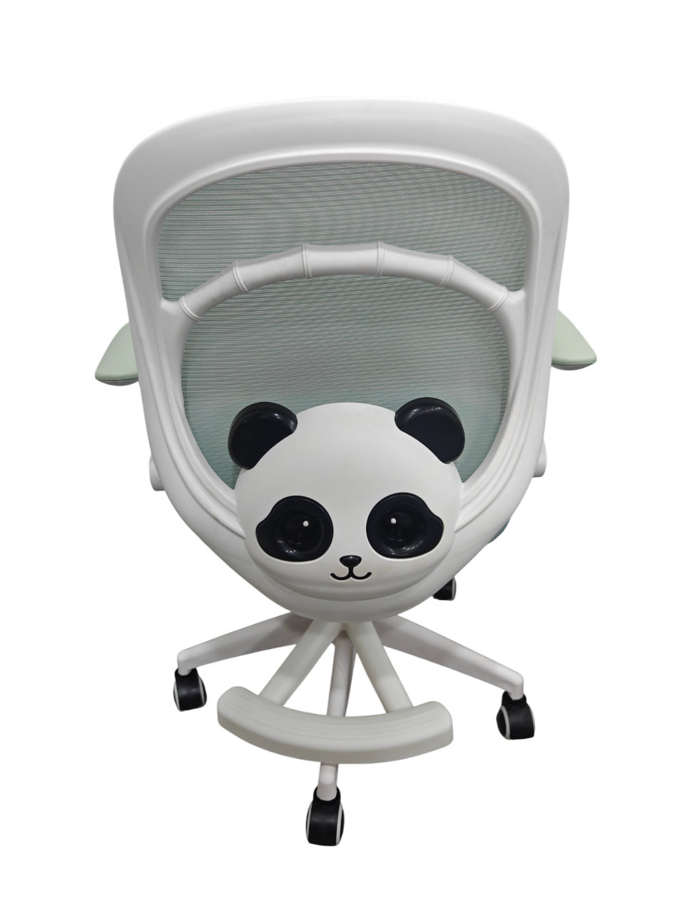 Кресло вращающееся детское с подставкой для ног Perfect KIDS PANDA зеленый