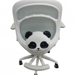 Кресло вращающееся детское с подставкой для ног Perfect KIDS PANDA зеленый