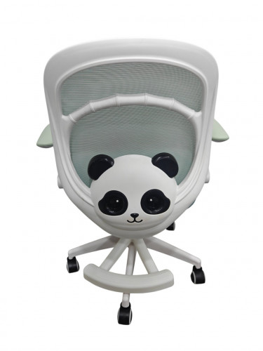 Кресло вращающееся детское с подставкой для ног Perfect KIDS PANDA зеленый