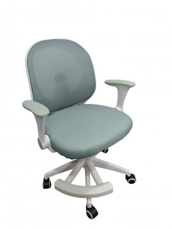 Кресло вращающееся детское с подставкой для ног Perfect KIDS PANDA зеленый