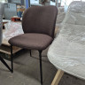 Стул INI- CARO серый, коричневый тк./ черный каркас  