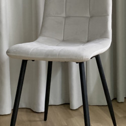 Стул кухонный GDZ- MILA белые, темно-бежевые, светло-бежевые, бежево-песочные на черных ногах