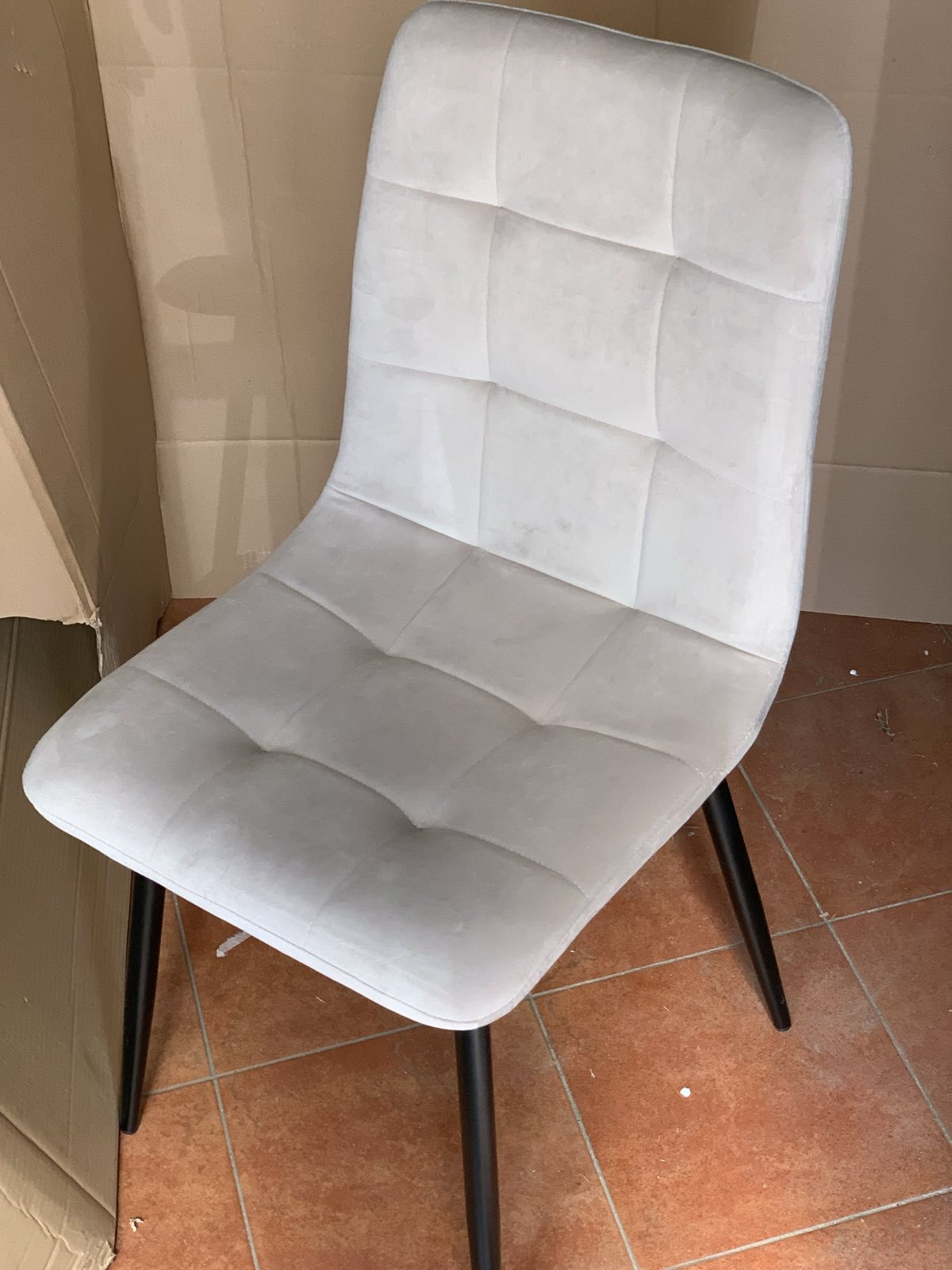 Стул кухонный GDZ- MILA белые, темно-бежевые, светло-бежевые, бежево-песочные на черных ногах