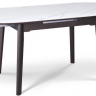 Стол обеденный раскладной CRV- Martin,Arctic ice ceramic top black base,140см,черный 