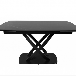 Стол керамический CON- INFINITY BLACK MARBLE 140-200 см 