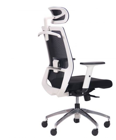 Кресло офисное AMF- Install White, Alum, Black/Black