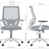 Кресло офисное AMF- Lead White (сиденье SM 2326/спинка Сетка HY-109 серая)