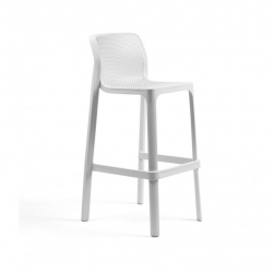 Барный стул из полипропилена Nardi DEI- Net Stool (белый/антрацит)