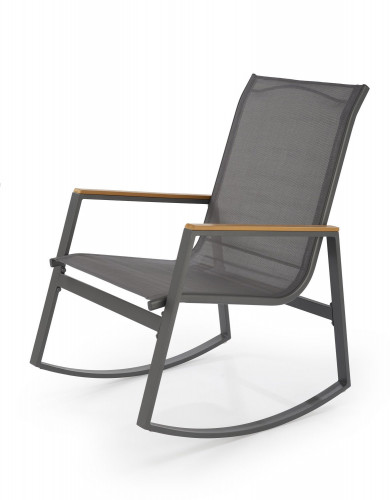 Кресло-качалка для сада HALMAR Zlatan (темно-серый)