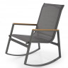Кресло-качалка для сада HALMAR Zlatan (темно-серый)
