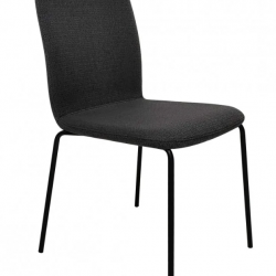 Стул INI- NAVY темно-серый, серый тк./черный каркас