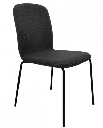 Стул INI- NAVY темно-серый, серый тк./черный каркас