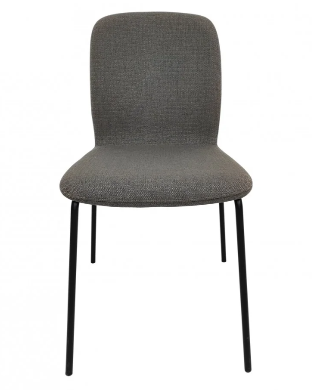 Стул INI- NAVY темно-серый, серый тк./черный каркас