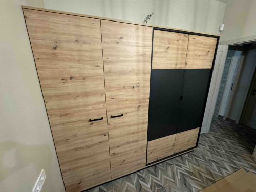 Шкаф для одежды Perfect Home Нест / Nest 4-дверный 4D/220 Дуб артизан/антрацит