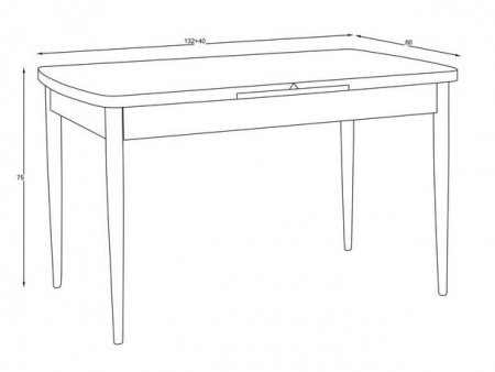 Стол раздвижной Avn- LUNA 132-172x80 Barok