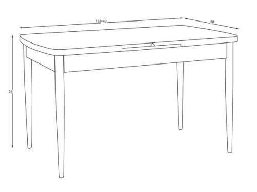 Стол раздвижной Avn- LUNA 132-172x80 Barok