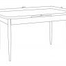 Стол раздвижной Avn- LUNA 132-172x80 Barok