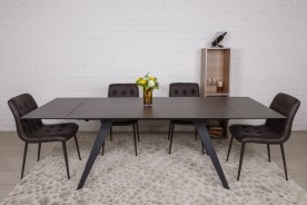 Стол обеденный модерн NL- MOSS керамика коричневый